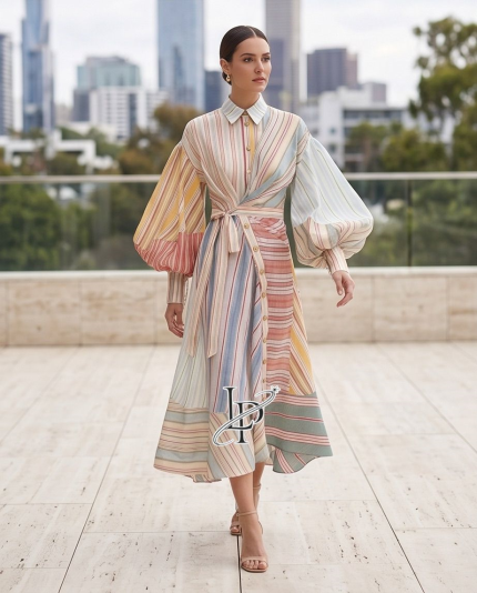 Striped Long Dress
