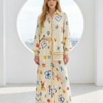 floral silk set
