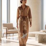Lucky Brown silk set